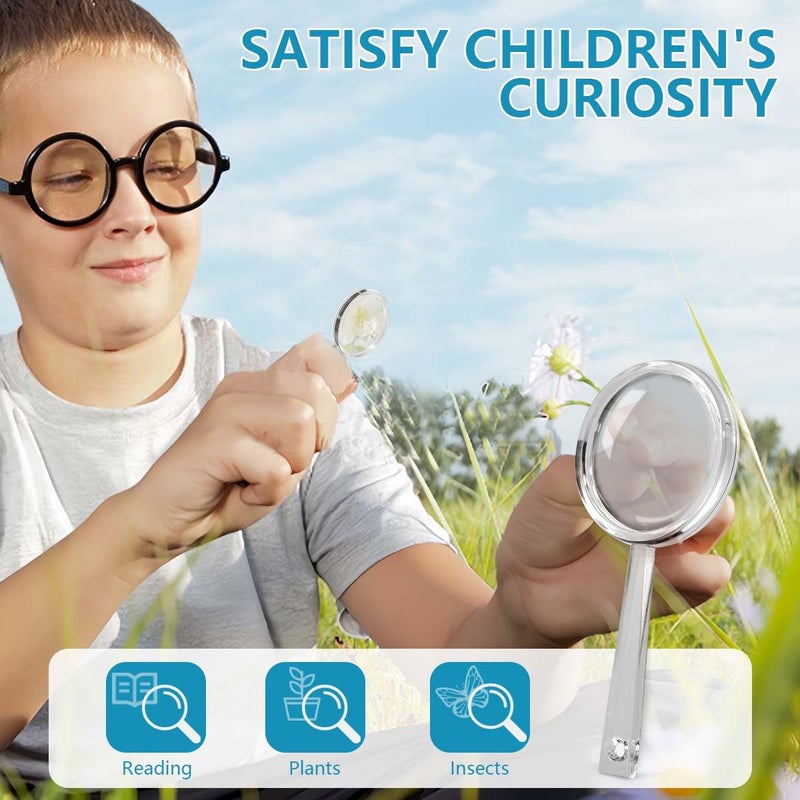 OBTANIM 20 Pack Mini Plastic Handheld Magnifying Glasses Portable Reading Magnifier for Senior and Kids, Hand Lens 5X Magnifier for Home, Indoor and Outdoor Use - Image 3